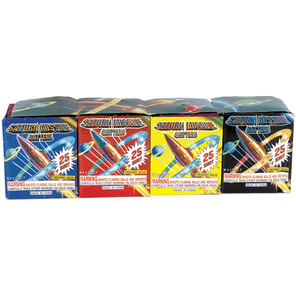 SATURN MISSILE 25 SHOT Firework Rockets & Missiles Saturn Missile 25 Shot
