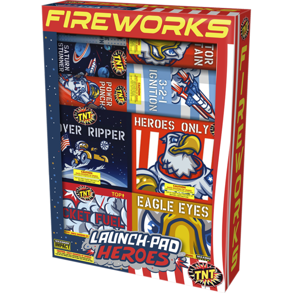 LAUNCH PAD HEROES Firework Ground Assortments Launch Pad Heroes