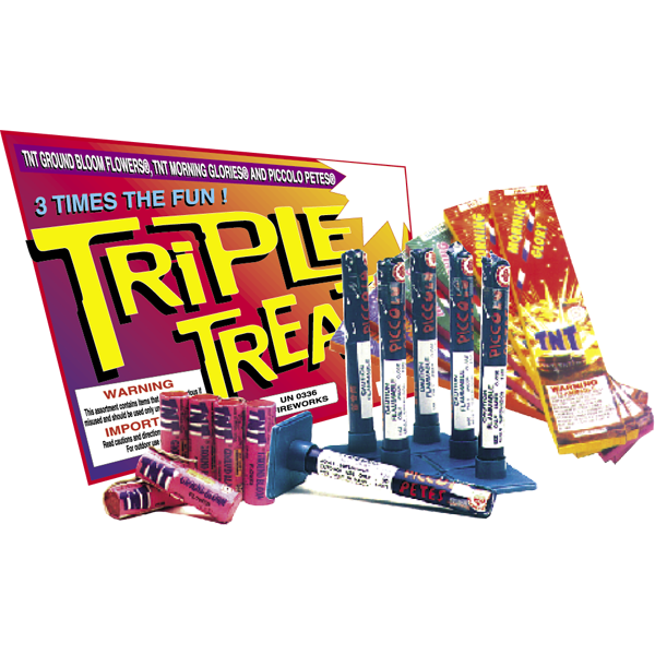 TRIPLE TREAT Firework Ground Assortments Triple Treat