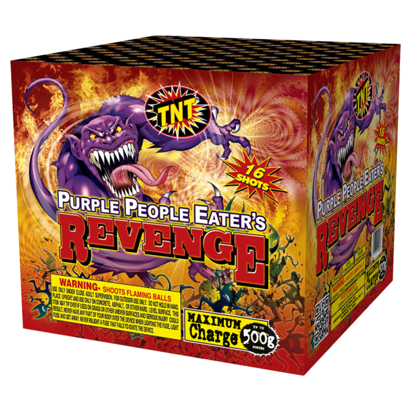 PURPLE PEOPLE EATER'S REVENGE 500 Gram Firework Finale Aerials Purple People Eater's Revenge