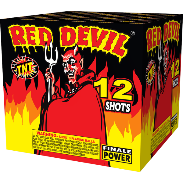 RED DEVIL 12 SHOT 500 Gram Firework Finale Aerials Red Devil 12 Shot