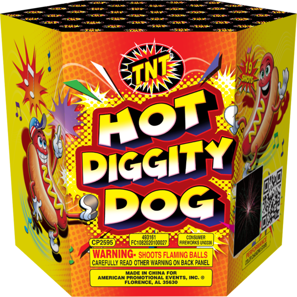 HOT DIGGITY DOG Firework Multi Aerials Hot Diggity Dog