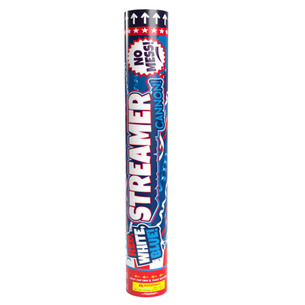 RWB STREAMER CANNON Firework Confetti & Streamers Rwb Streamer Cannon