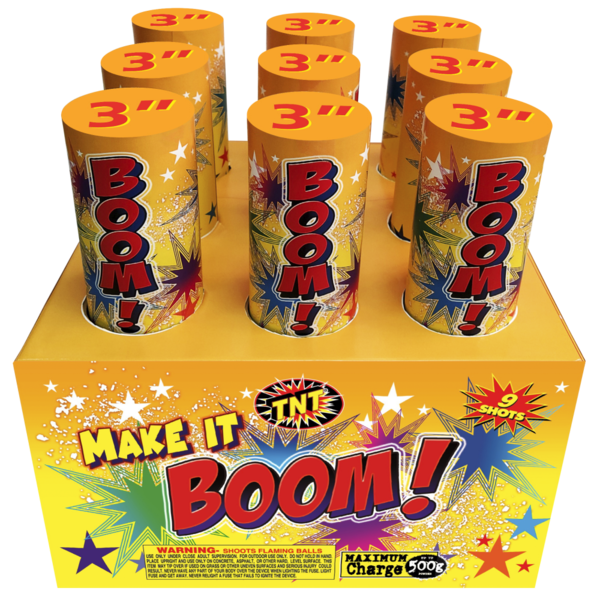 MAKE IT BOOM! 500 Gram Firework Finale Aerials Make It Boom!