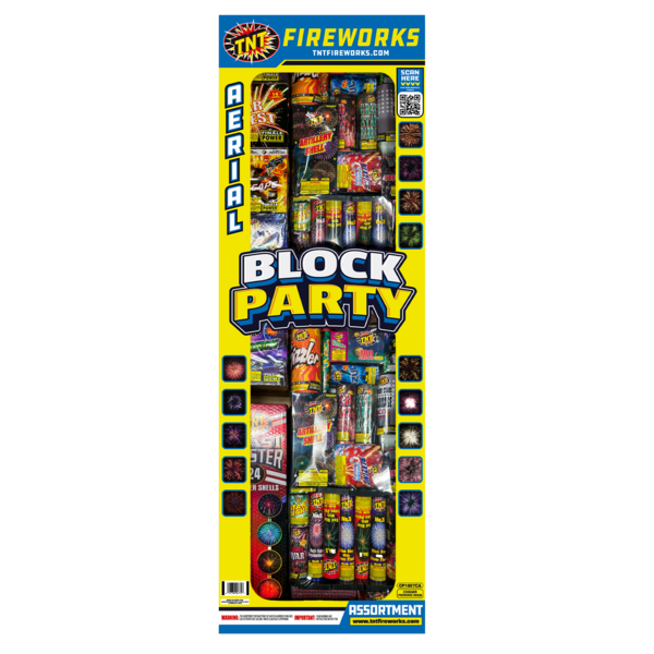 BLOCK PARTY 500 Gram Firework Aerial Assortments Block Party