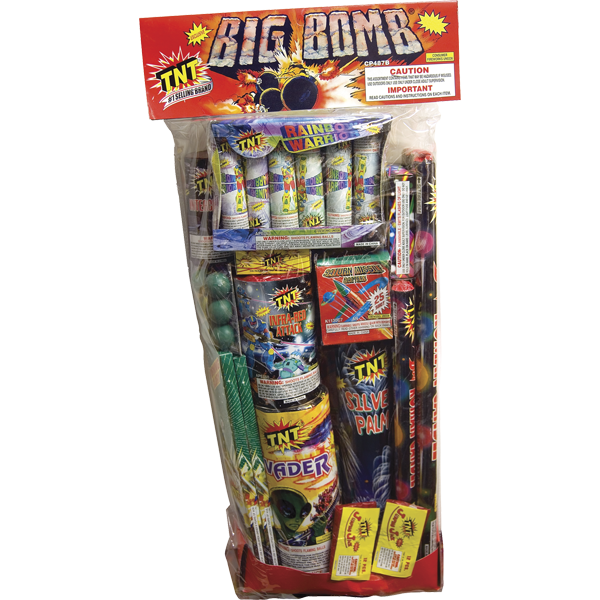 BIG BOMB POLYBAG Firework Aerial Assortments Big Bomb Polybag