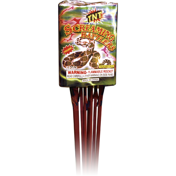 SCREAMING RATTLERS Firework Rockets & Missiles Screaming Rattlers