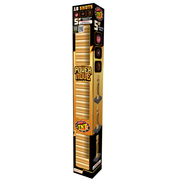 POWER MOVE 18 SHOT CANISTERS 500 Gram Firework Reloadables Power Move 18 Shot Canisters