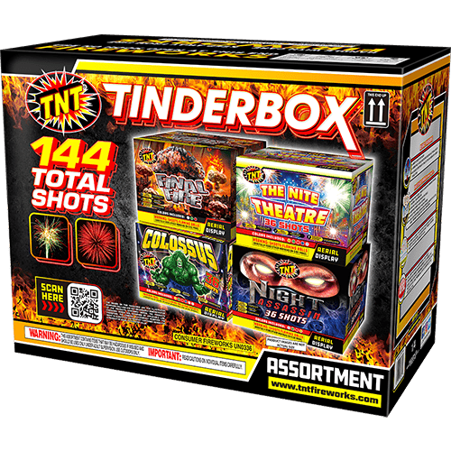 TINDERBOX 500 Gram Firework Aerial Assortments Tinderbox
