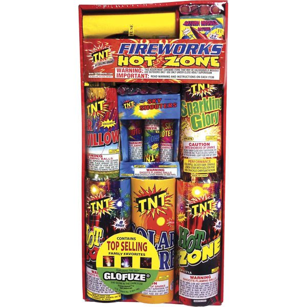 HOT ZONE - AERIAL Firework Aerial Assortments Hot Zone Aerial