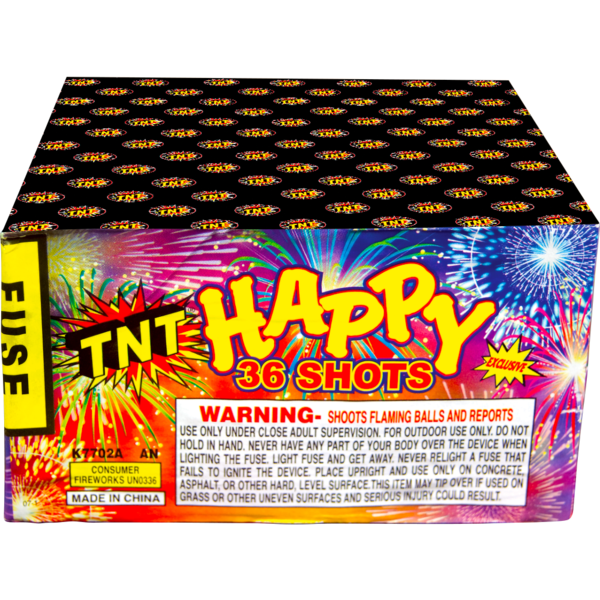 HAPPY 36 SHOT Firework Multi Aerials Happy 36 Shot