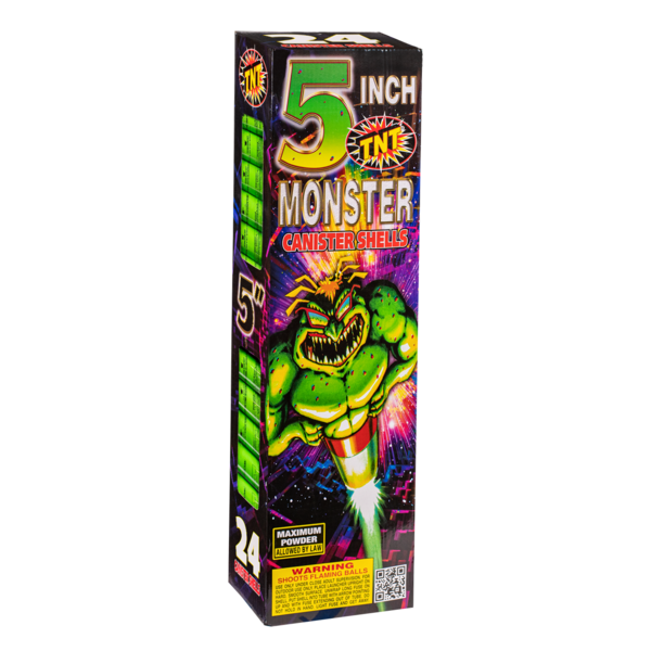 MONSTER 5 INCH CANISTER SHELLS 500 Gram Firework Reloadables Monster 5 Inch Canister Shells