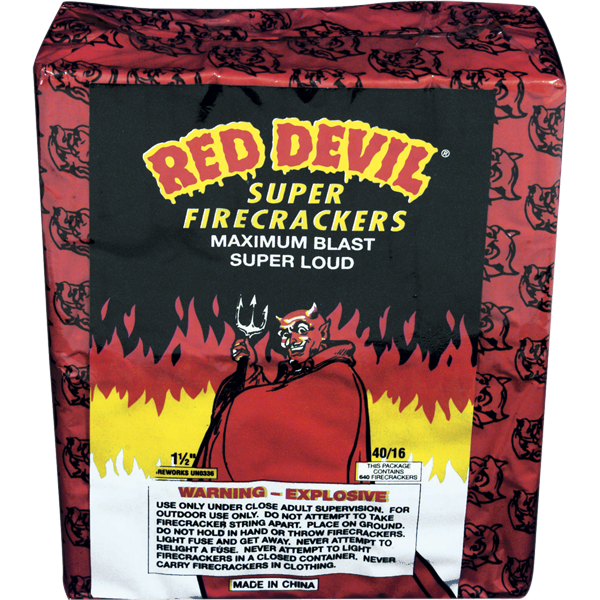 40/16 RED DEVIL FIRECRACKERS Firework Firecrackers 40/16 Red Devil Firecrackers