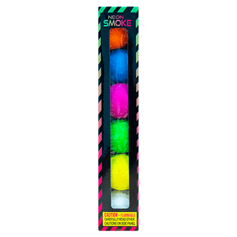 NEON SMOKE BALLS 6PK Firework Smoke Neon Smoke Balls 6 Pk
