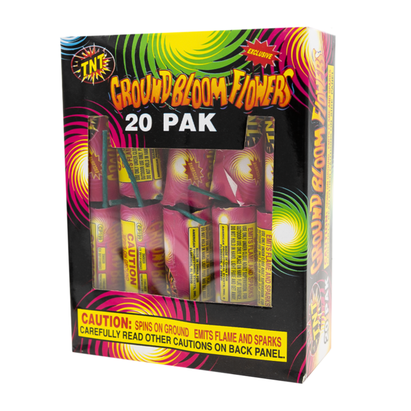 GROUND BLOOM FLOWERS 20 PAK Firework Ground Spinners Ground Bloom Flowers 20 Pak