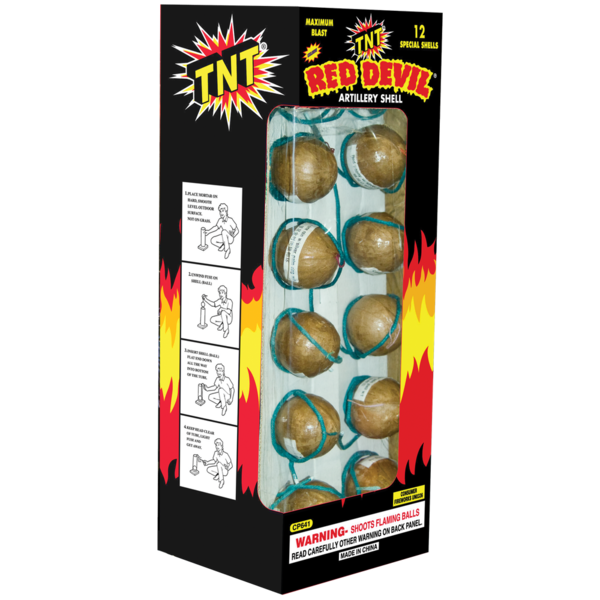 RED DEVIL 12 SHOT Firework Reloadables Red Devil 12 Shot