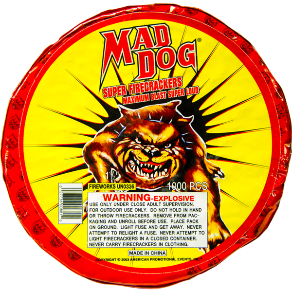 MAD DOG - RL 1000 CRACKER Firework Firecrackers Mad Dog Rl 1000 Cracker