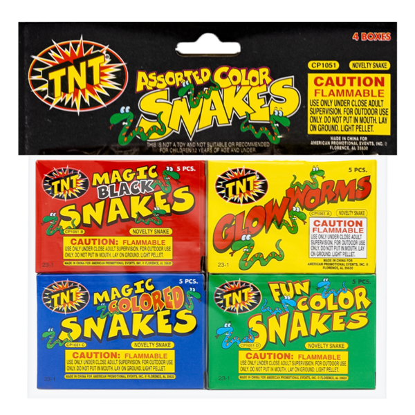 ASST. COLOR SNAKE Firework Other Novelties Asst. Color Snake