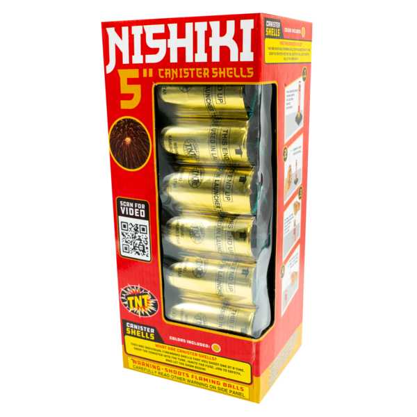 NISHIKI 5" CANISTER SHELLS Firework Reloadables Nishiki 5" Canister Shells