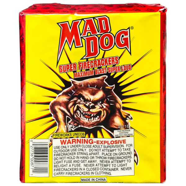 MAD DOG FIRECRACKERS 40/16 Firework Firecrackers Mad Dog Firecrackers 40/16