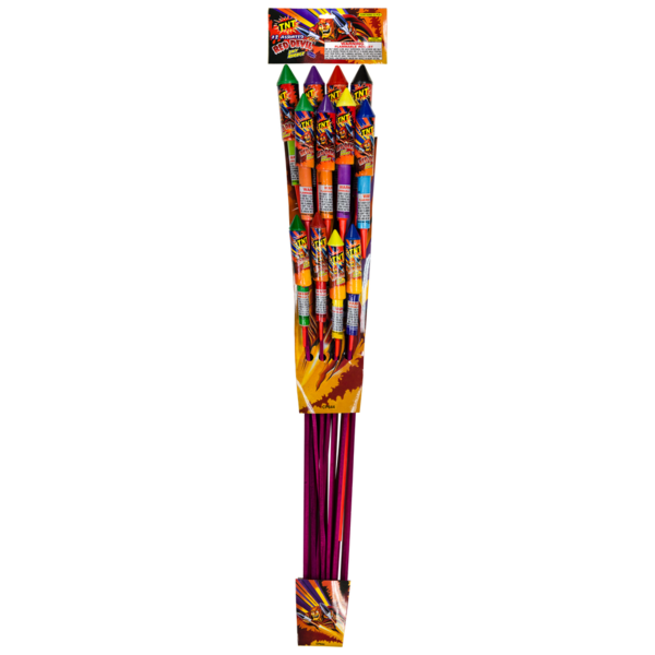 RED DEVIL 12 ASSORTED ROCKETS Firework Rockets & Missiles Red Devil 12 Assorted Rockets