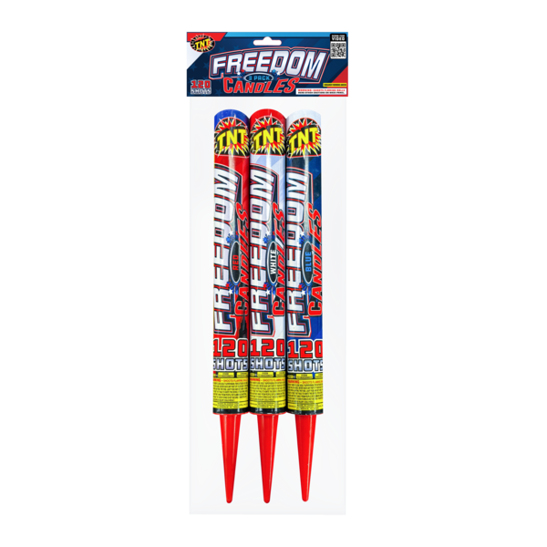 120SH FREEDOM CANDLE 3 PK Firework Roman Candles 120 Sh Freedom Candle 3 Pk