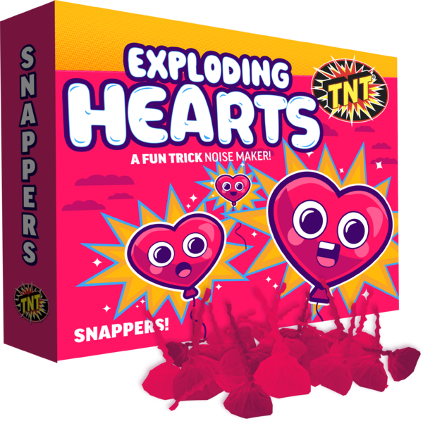 EXPLODING HEARTS Firework Snappers Exploding Hearts