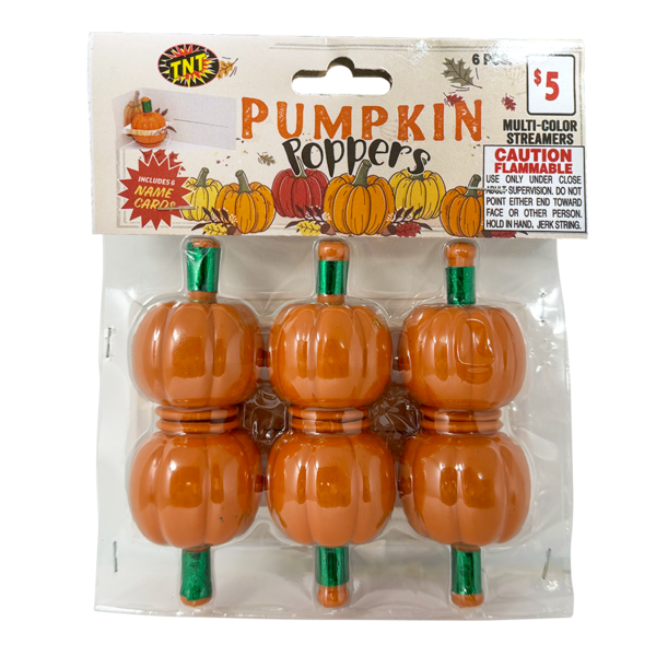 PUMPKIN POPPERS Firework Confetti & Streamers Pumpkin Poppers