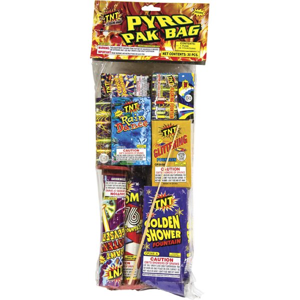 PYRO PAK BAG - CALIFORNIA Firework Ground Assortments Pyro Pak Bag California