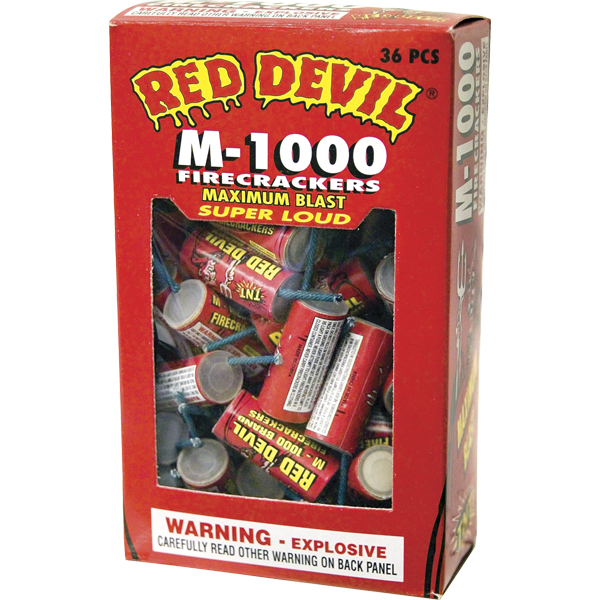 RED DEVIL FIRECRACKER M-1000 Firework Firecrackers Red Devil Firecracker M 1000