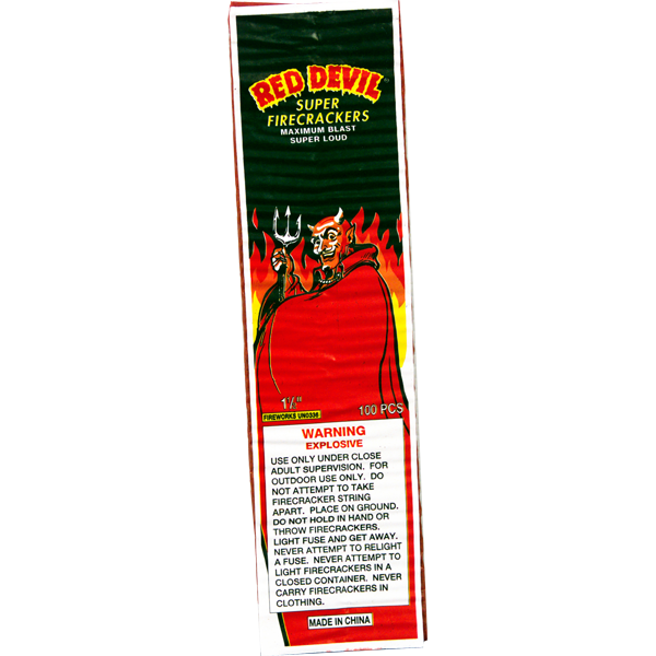 RED DEVIL 100 STRIP Firework Firecrackers Red Devil 100 Strip