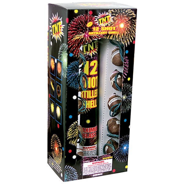12 SHOT ARTILLERY SHELL Firework Reloadables 12 Shot Artillery Shell