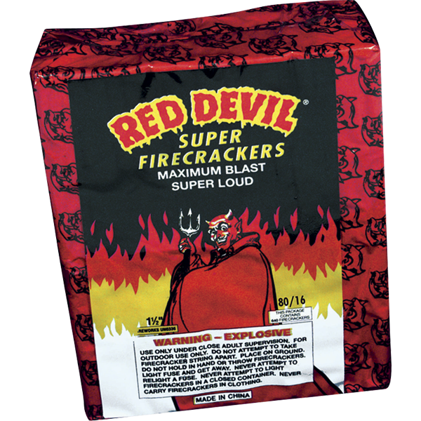 80/16 RED DEVIL FIRECRACKERS Firework Firecrackers 80/16 Red Devil Firecrackers