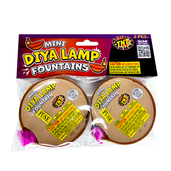 MINI DIYA LAMP 2 PACK Firework Fountains Mini Diya Lamp 2 Pack