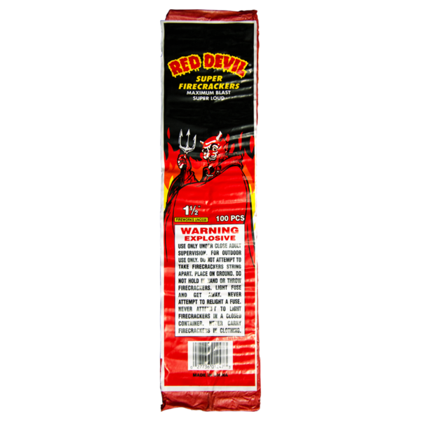 RED DEVIL 4/100 PACK FIRECRACKERS Firework Firecrackers Red Devil 4/100 Pack Firecrackers