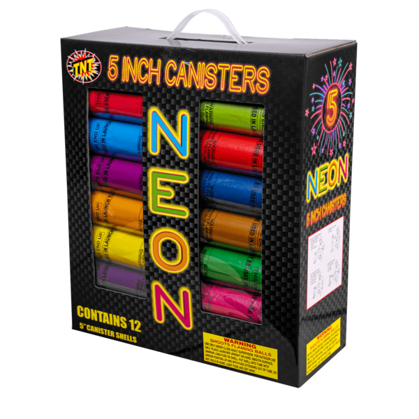 TNT 5" NEON CANISTER Firework Reloadables Tnt 5" Neon Canister