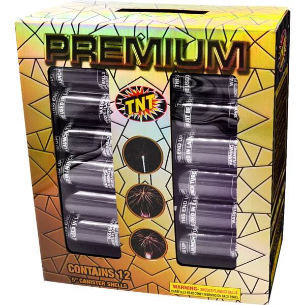 PREMIUM 5 INCH CANISTER SHELLS 500 Gram Firework Reloadables Premium 5 Inch Canister Shells